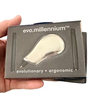 Evo.Millennium Ergonomic Pen OS Silver Like New Chrome Y2K Techwear Futurism